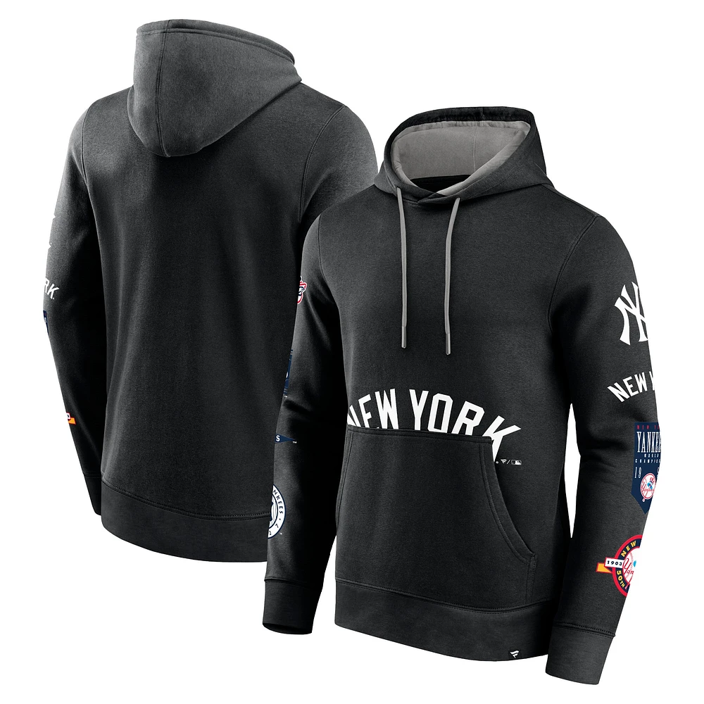 Sweat à capuche noir Fanatics pour hommes, New York Yankees Wild Winner