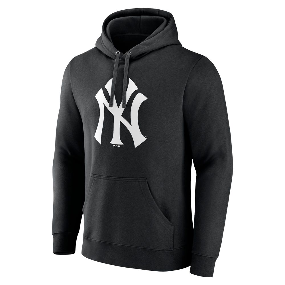 Men's Fanatics Branded Heather Gray New York Yankees Official Logo Pullover  Hoodie