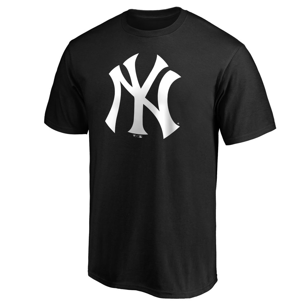 Men's Fanatics Branded Black New York Yankees Official Logo T-Shirt