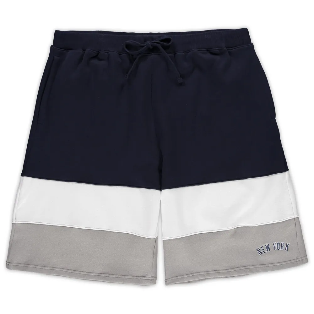 Men's New York Yankees White/Navy Big & Tall Pinstripe Shorts