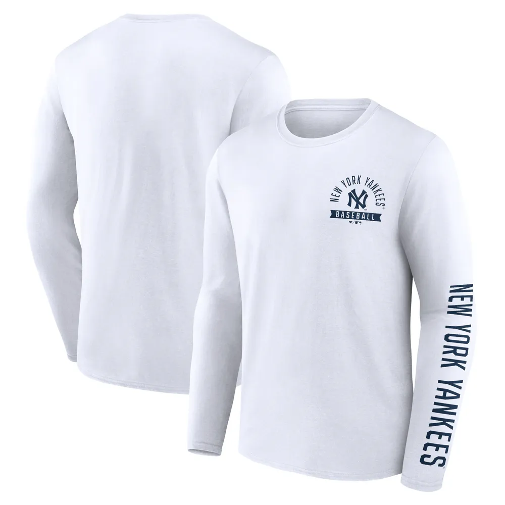 Lids New York Yankees Fanatics Branded Pressbox Long Sleeve T-Shirt - White