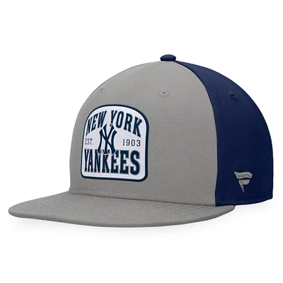 Men's Fanatics Gray/Navy New York Yankees Cycle Snapback Hat