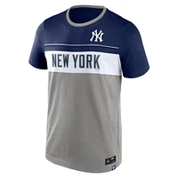 T-shirt gris Fanatics pour hommes des Yankees de New York réclament la victoire