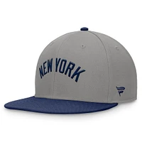 Men's Fanatics Gray New York Yankees Fundamental Two-Tone Fitted Hat