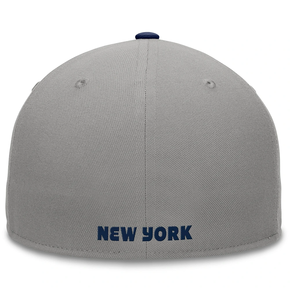 Men's Fanatics Gray New York Yankees Fundamental Two-Tone Fitted Hat