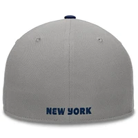 Men's Fanatics Gray New York Yankees Fundamental Two-Tone Fitted Hat