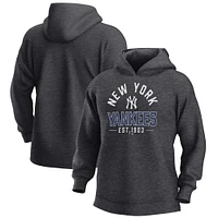 Sweat à capuche en polaire pour homme Fanatics Heather Charcoal New York Yankees