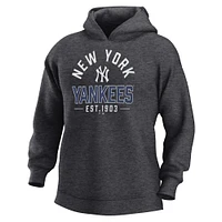 Sweat à capuche en polaire pour homme Fanatics Heather Charcoal New York Yankees