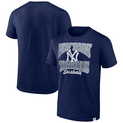 Men's Fanatics  Heather Navy New York Yankees Force Out Washed T-Shirt