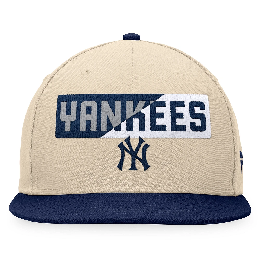 Casquette Snapback New York Yankees Fanatics kaki/bleu marine pour hommes