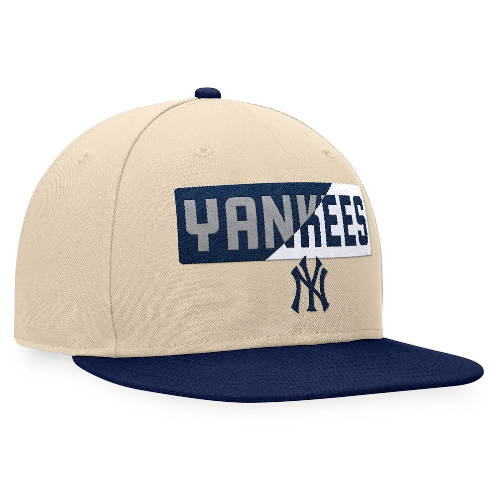 Casquette Snapback New York Yankees Fanatics kaki/bleu marine pour hommes