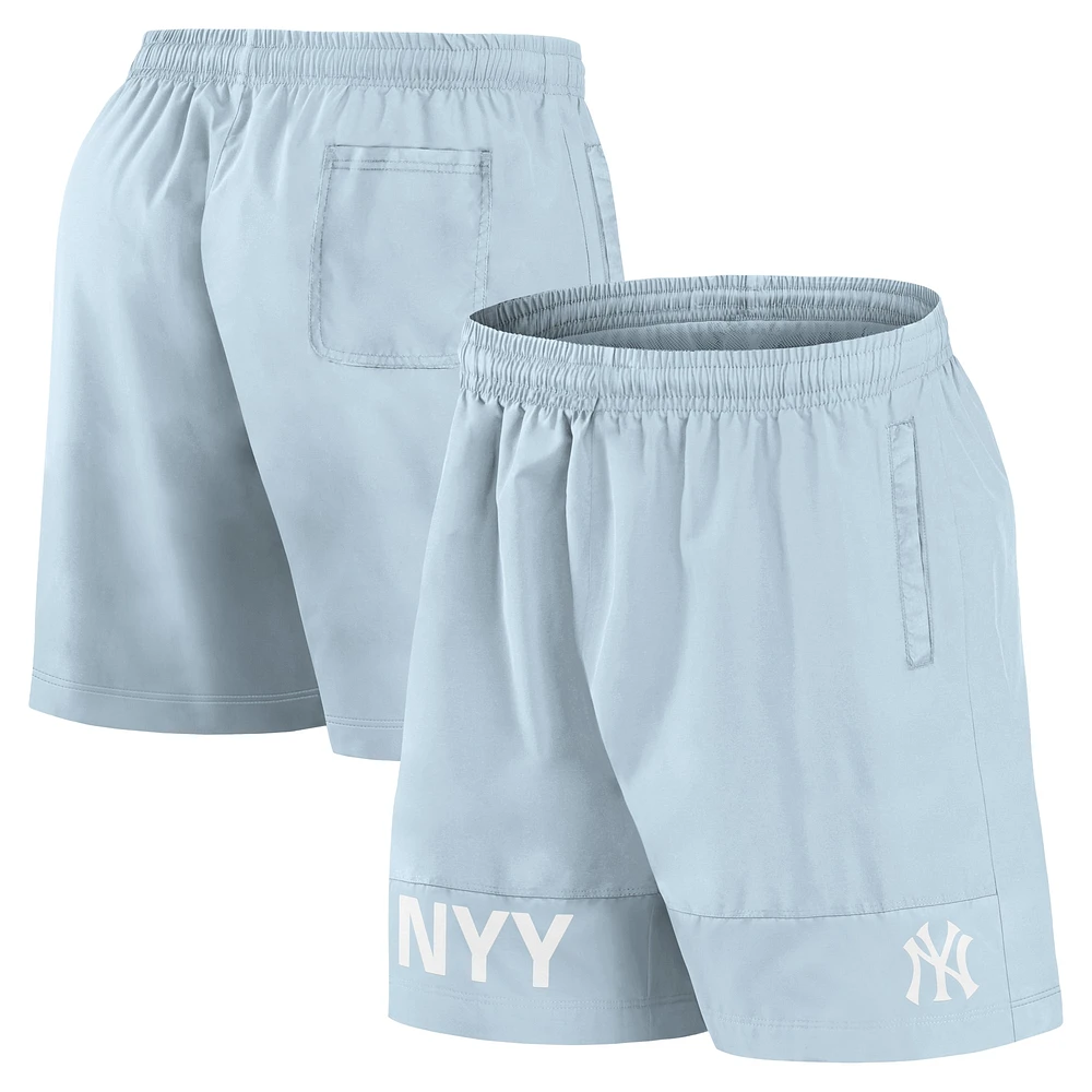 Short de bain bleu clair pour homme Fanatics New York Yankees Elements