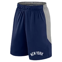 Men's Fanatics Navy/Gray New York Yankees Launch Polyester Shorts