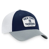 Men's Fanatics Navy/Gray New York Yankees Two-Tone Patch Trucker Adjustable Hat