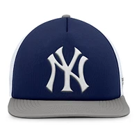 Casquette snapback en mousse fondamentale pour hommes New York Yankees Fanatics bleu marine/blanc