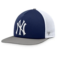 Casquette snapback en mousse fondamentale pour hommes New York Yankees Fanatics bleu marine/blanc