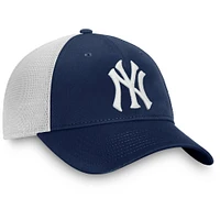 Casquette réglable de camionneur non structurée Fanatics pour hommes, bleu marine/blanc, New York Yankees Team Core