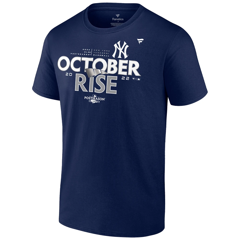 T-shirt bleu marine Fanatics pour hommes des Yankees de New York 2022 Post-saison Locker Room