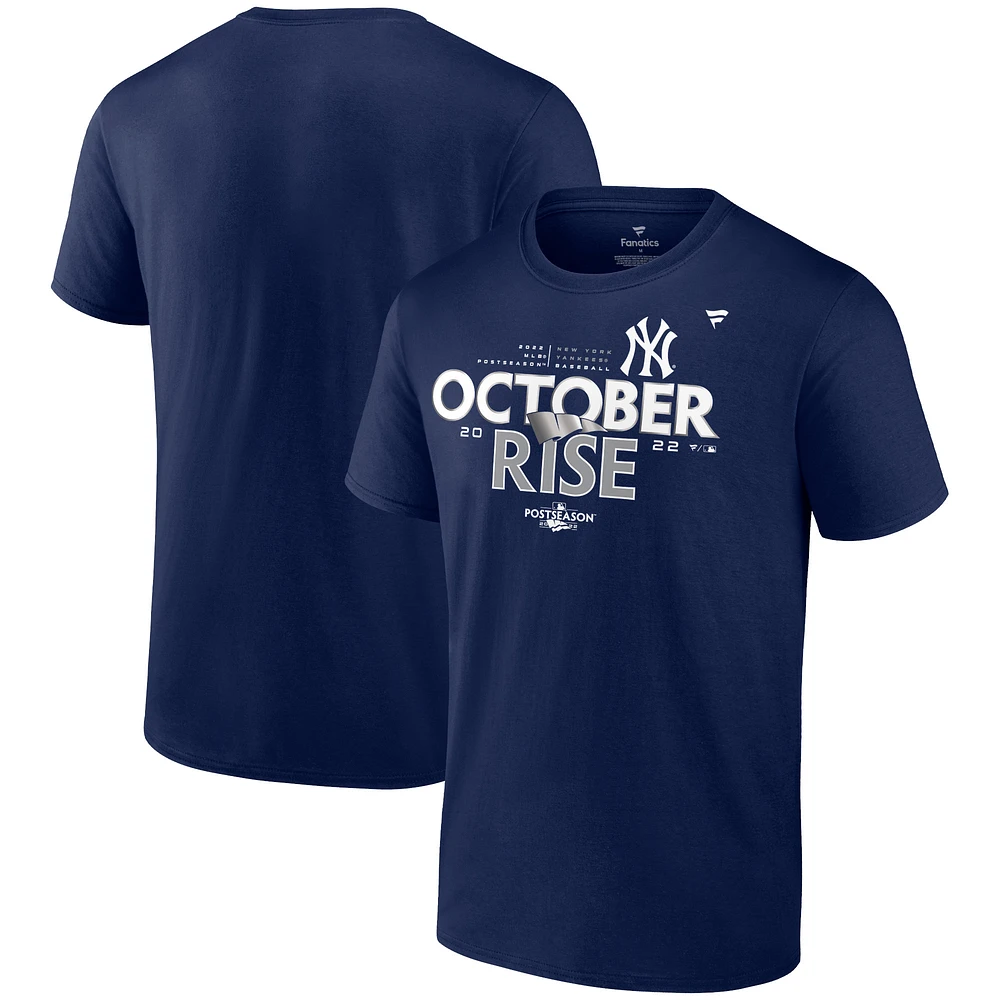 T-shirt bleu marine Fanatics pour hommes des Yankees de New York 2022 Post-saison Locker Room