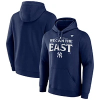 Sweat à capuche fanatiques bleu marine New York Yankees 2024 AL East Division Champions Locker Room pour homme