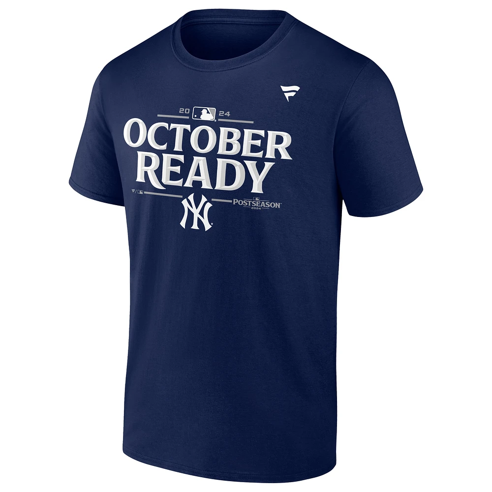 T-shirt fanatique bleu marine pour homme New York Yankees 2024 MLB Postseason Vestiaire