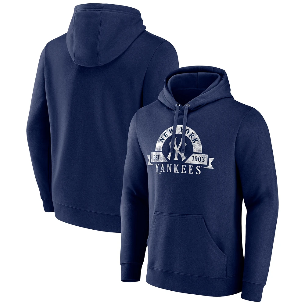 Sweat à capuche utilitaire Big & Tall New York Yankees Fanatics pour hommes bleu marine