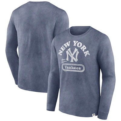 T-shirt à manches longues Fanatics Navy New York Yankees Circus Catch pour homme