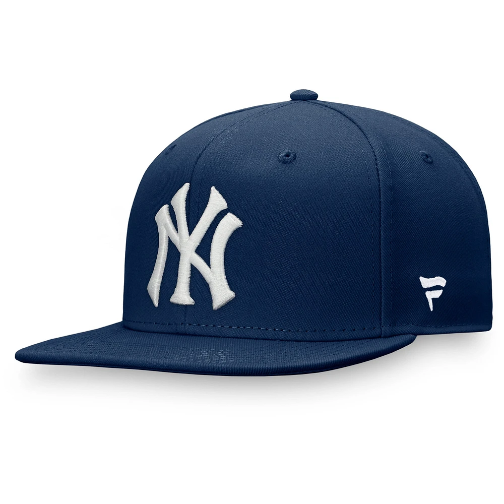 Casquette snapback réglable fanatiques bleu marine New York Yankees Core pour hommes