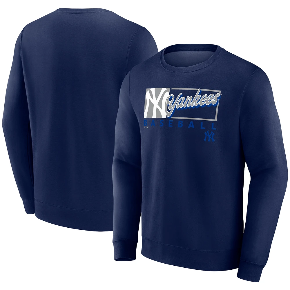 Sweat-shirt en polaire Fanatics bleu marine New York Yankees Focus pour hommes