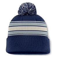 Bonnet en tricot à revers avec pompon et patch Fundamental des Yankees de New York de la marque Fanatics pour homme