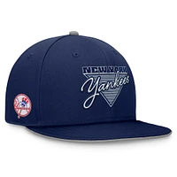 Casquette ajustée Fanatics Navy New York Yankees Fundamental Tri-Script pour hommes