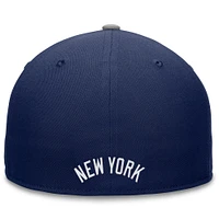 Casquette ajustée Fanatics Navy New York Yankees Fundamental Tri-Script pour hommes