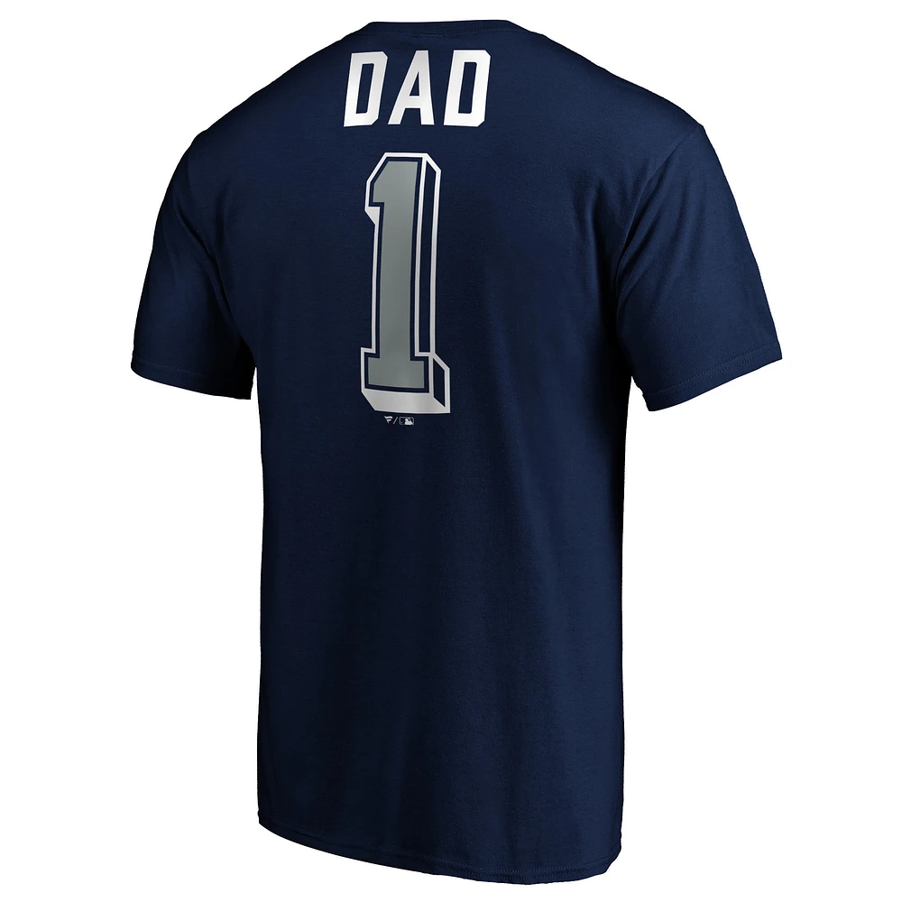 Men's Fanatics Navy New York Yankees Number One Dad Team T-Shirt