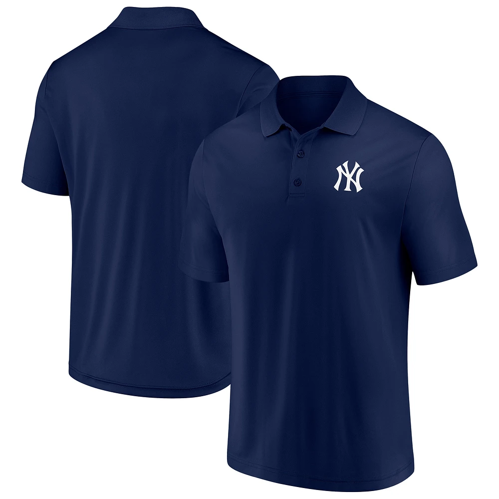 Polo bleu marine avec logo principal des Yankees de New York pour hommes Fanatics