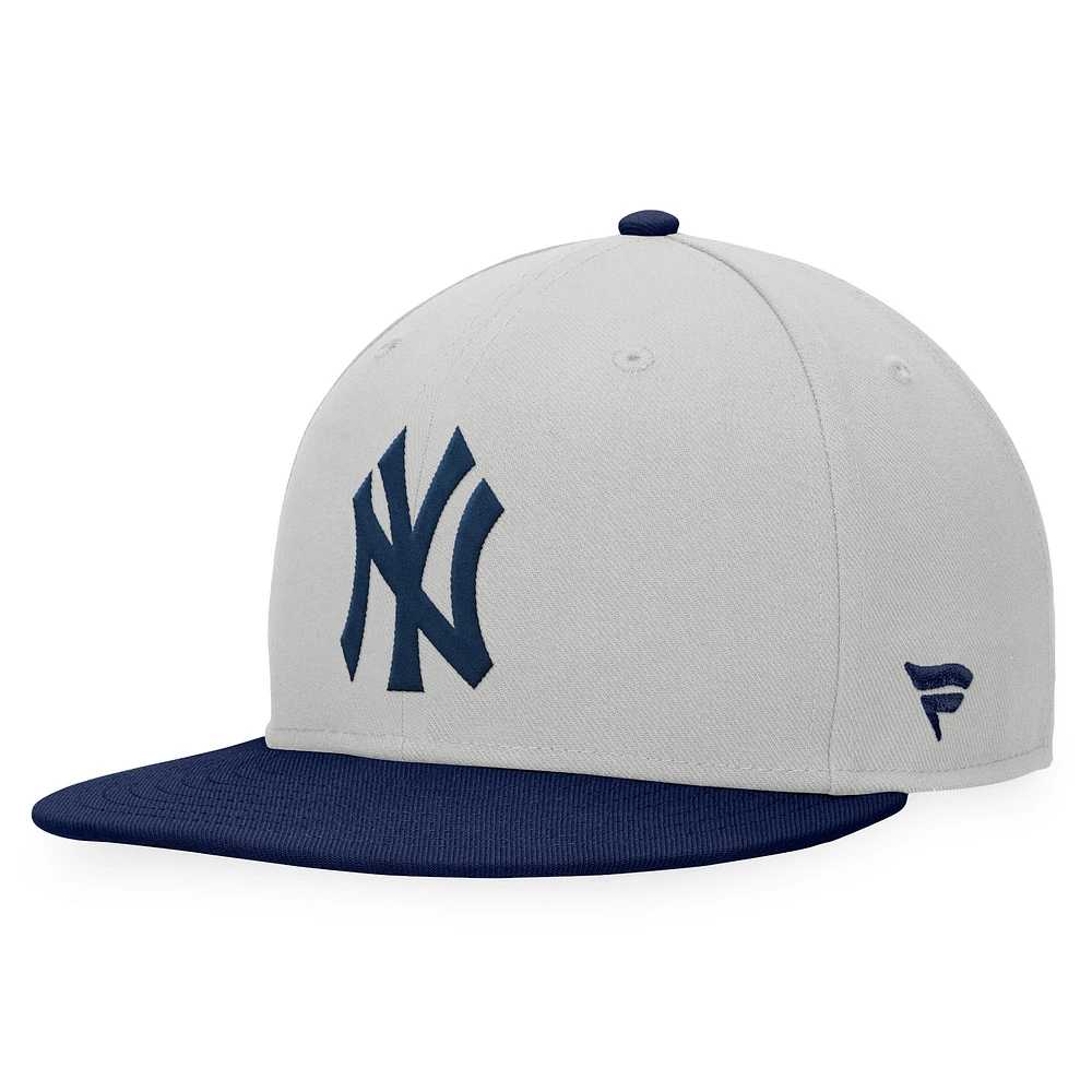 Men's Fanatics Tan/Navy New York Yankees Glory Days Two-Tone Snapback Hat