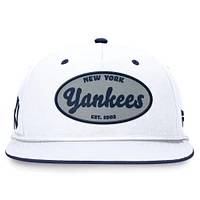 Casquette Snapback Iron Golfer Fanatics pour hommes, blanche, New York Yankees, collection Cooperstown