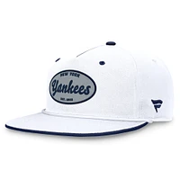 Casquette Snapback Iron Golfer Fanatics pour hommes, blanche, New York Yankees, collection Cooperstown