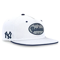 Casquette Snapback Iron Golfer Fanatics pour hommes, blanche, New York Yankees, collection Cooperstown