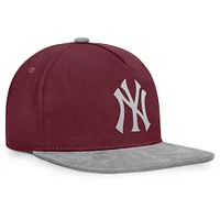 Men's Fanatics Wine New York Yankees Front Office Snapback Hat