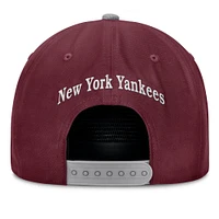 Casquette snapback du front office des Yankees de New York pour hommes Fanatics Wine