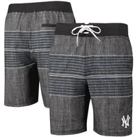 New York Yankees G-III Sports by Carl Banks Horizon Volley Swim Trunks - Charcoal