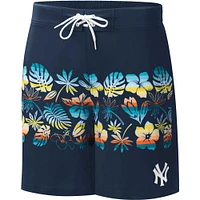 Men's G-III Sports by Carl Banks Navy New York Yankees Breeze Volley Swim Shorts