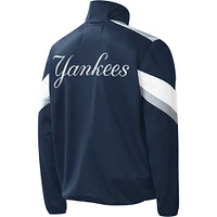 Blouson à glissière pleine longueur G-III Sports by Carl Banks pour homme, bleu marine des Yankees de New York