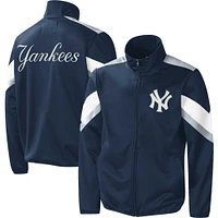 Veste de survêtement G-III Sports by Carl Banks pour homme, bleu marine, New York Yankees Earned Run Full-Zip