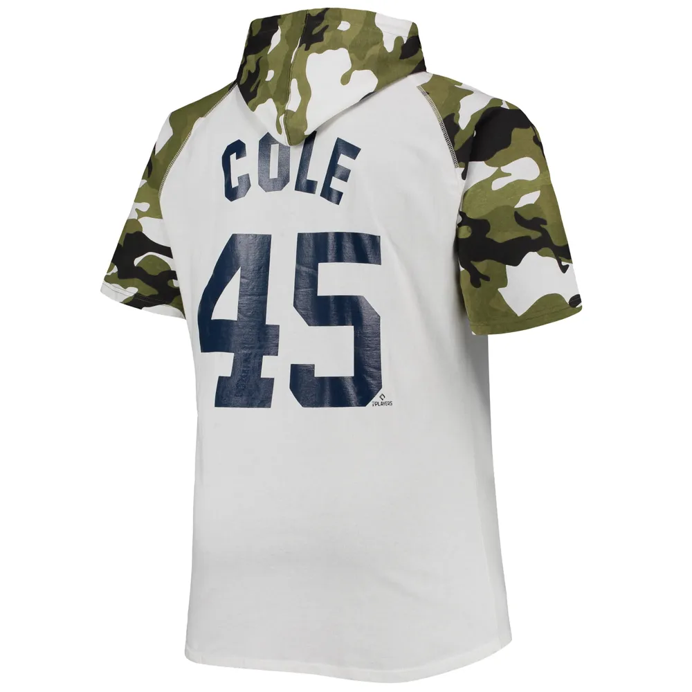 Profile Men's Gerrit Cole White/Camo New York Yankees Big & Tall Raglan  Hoodie T-Shirt
