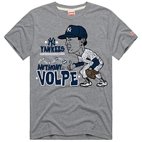 Men's Homage Anthony Volpe Gray New York Yankees Caricature T-Shirt