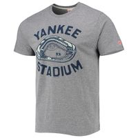 Men's Homage Gray New York Yankees Yankee Stadium Tri-Blend T-Shirt