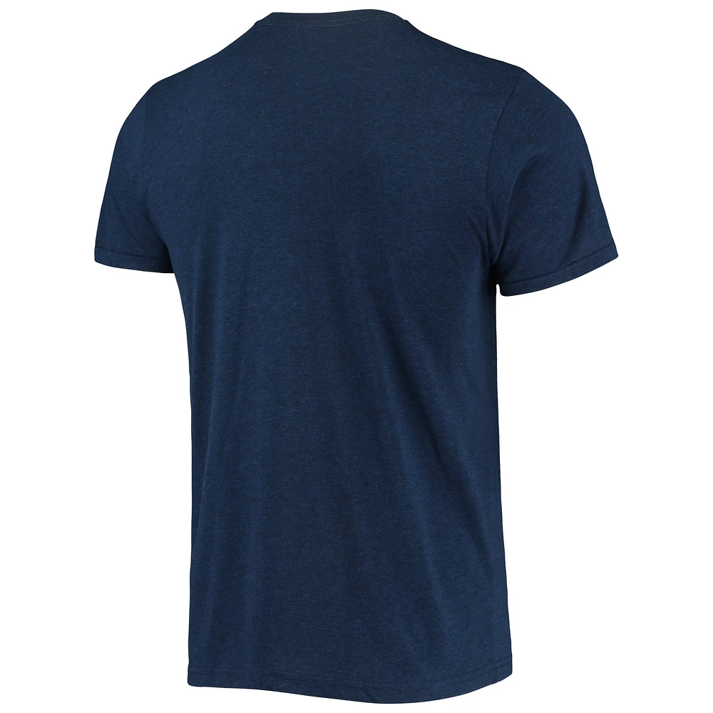 Men's Homage Navy New York Yankees Hand-Drawn Logo Tri-Blend T-Shirt