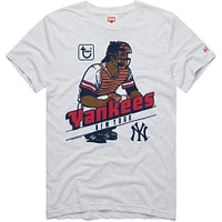 T-shirt à trois mélanges Homage x Topps Ash New York Yankees pour homme