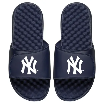 Men's ISlide Navy New York Yankees Spray Paint Slide Sandals